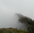 Fog up to the Marzola, Trento (Italy)