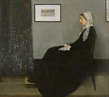 Whistler's Mother, Öl auf Leinwand