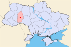 Vị trí Khmelnytskyi trong Ukraina.