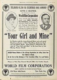 Your Girl and Mine advertisement in 1914