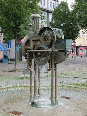 Brunnen auf dem Otto-Wels-Platz in Bochum-Dahlhausen