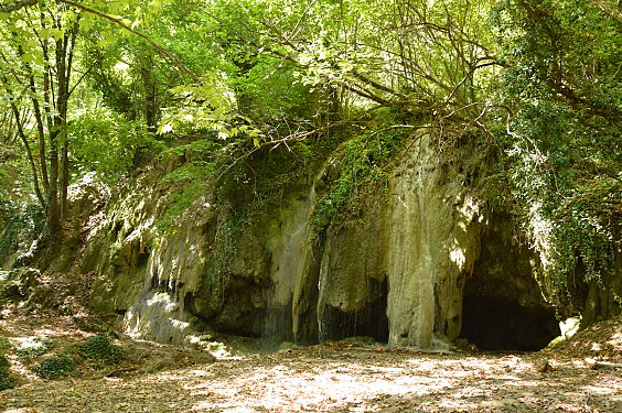 A small cave under a small waterfall near the village Skra in northern Greece.