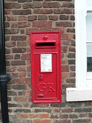 A GR wall box at Beverley railway station.