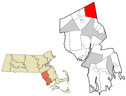 Location in Bristol County in Massachusetts