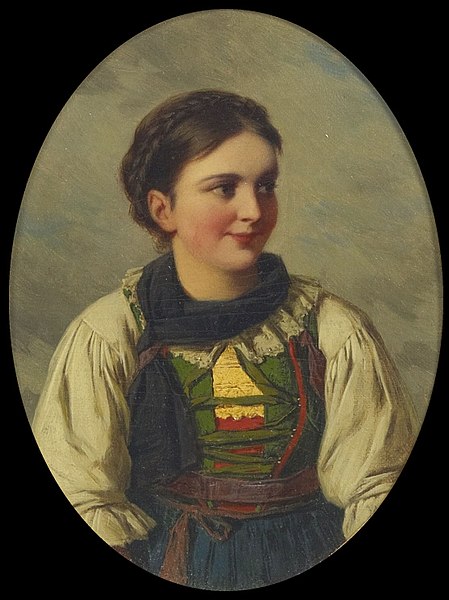 File:Franz von Defregger Tiroler Dirndl 1881.jpg