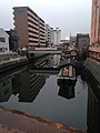 幅下橋（中区 - 西区）から朝日橋方向。