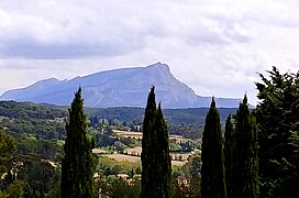 Blick vom Park auf das Gebirge Montagne Sainte-Victoire