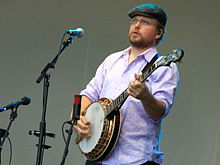 Ron Block playing his banjo