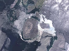 Photographie Landsat de l'île Prince-Charles.