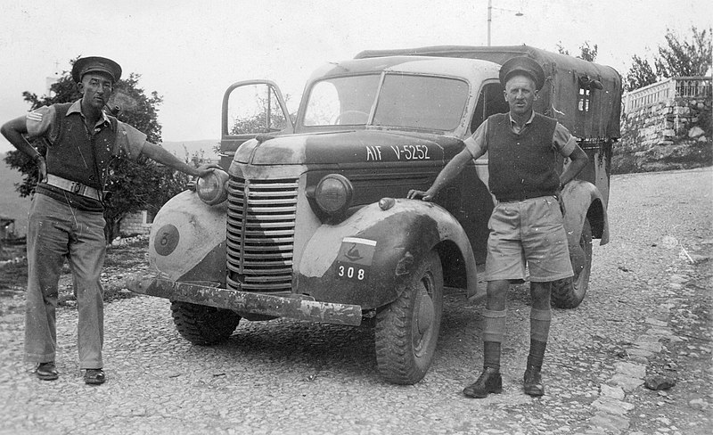 File:064 1942 - Tom's mates Bob ^ Norm with Tom's truck, on the road to Syria.jpg