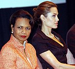 Angelina Jolie with Condoleezza Rice