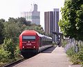 ÖBB-loc, gehuurd door NOB, te Husum