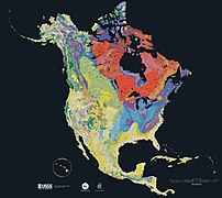 North america terrain 2003 map