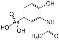 Strukturformel von Acetarsone