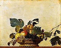 Michelangelo Merisi da Caravaggio, Fruitbasket (1595–96), oil on canvas, 31 x 47 cm