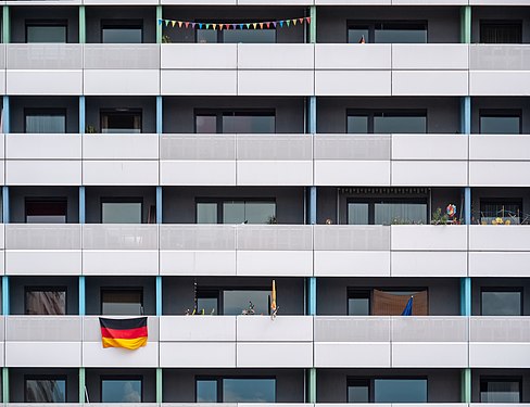 Balconies in the Prager Zeile in Dresden 2010