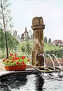 La fontaine du vignoble.