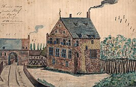 De Ravenhof op een tekening uit 1840