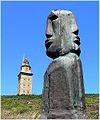 Menhir pentacefálico, de Ramón Miranda