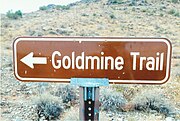 Goldmine Trail sign.
