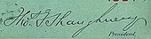 signature de Thomas Shaughnessy