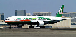 Een Boeing 777 van EVA Air