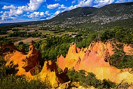 Colorado provençal à Rustrel, dans l'est.