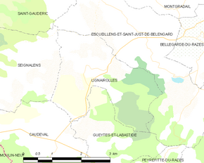 Poziția localității Lignairolles