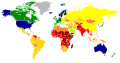 World GDP nominal per capita map according to the IMF in 2021