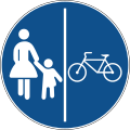 B42 Bicycle path combined with pedestrian path