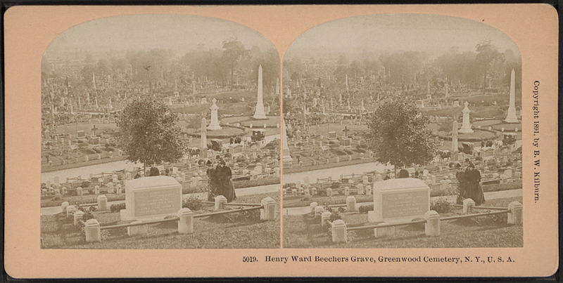 File:Henry Ward Beecher's grave, Greenwood Cemetery, N.Y., U.S.A, by Kilburn, B. W. (Benjamin West), 1827-1909 3.jpg