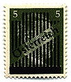 1945 Mi-Nr.668I 5pf ovpt bars