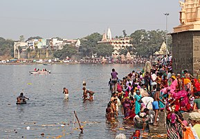 The Shri Ram Ghat on the Shipra River in Ujjain