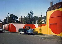 Beschildering Muur van Merens, Haarlem 1977