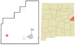 Location of Melrose, New Mexico