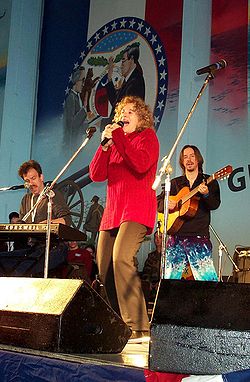 A cantaire estausunidense Carole King en un concierto en 2000.