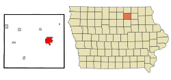 Location of Charles City, Iowa