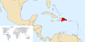 Доминиканская Республика на карте мира