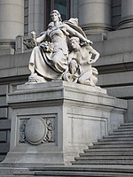 Marble statue of a seated woman