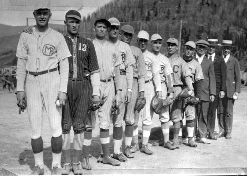 File:Cadomin-Mountain Park All-Stars, winners of the 1923 Baseball Tournament, Diamond Park, Edmonton (25840679964).jpg