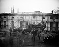 President Hoover views West Wing fire ruins, January 15, 1930