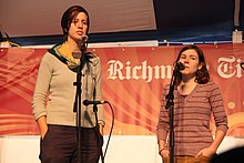 Elizabeth LaPrelle and Anna Roberts-Gevalt at 2013 Richmond Folk Festival