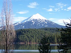 Mount McLoughlin from across Willow Lake