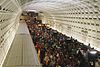 The crowded Navy Yard station after a Washington Nationals baseball game in May 2009