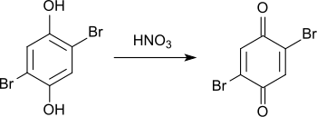 Reaktion von 2,5-Dibromhydrochinon mit Salpetersäure