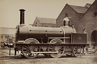 0-4-2 locomotive built for the Madras Railway in 1860 at the Gorton Foundry