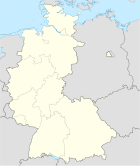 Deutschlandkarte, Position des Landkreises Überlingen hervorgehoben