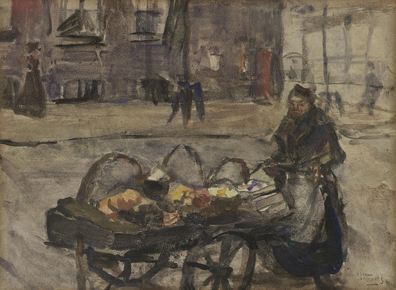 File:Isaac Israels A street vendor.jpg