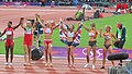 Jessica Ennis' lap of honour Taken on 4 Aug. Uploaded by me on 4 Sep 2012.