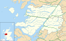 Relief map of the Lochaber area